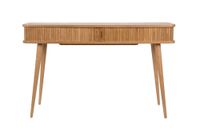 consola de madera natural con puertas correderas
