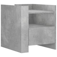 mesita de noche 45x50x50 cm madera - gris