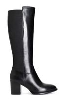 bota mujer piel con elastico black