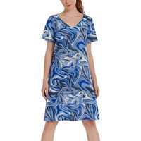 lisca vestidos vestido de verano manga corta palma para mujer