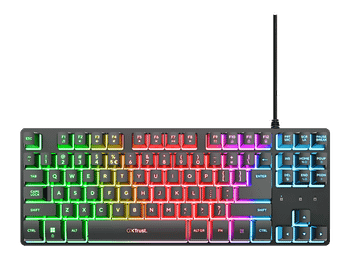 Teclado gaming - Trust GXT 833 Thado TKL,Teclas iluminadas, Con Cable, Negro