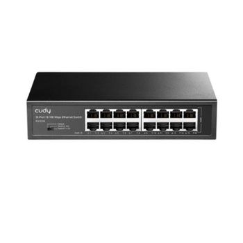 Switch Cudy FS1016 16 Puertos Fast Ethernet Plug and Play LEDs Negro