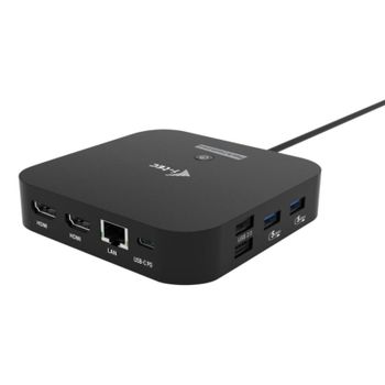 Base de conexión I-Tec USB-C Dual HDMI 100 W PD Gigabit Negro