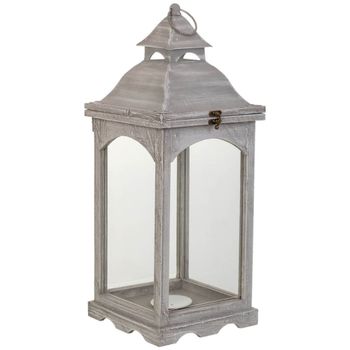 Farol de madera 23x23x58.5h cm