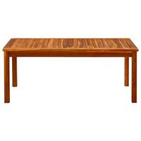 mesa de centro de jardin  mesa de exterior madera maciza de acacia 110x60x45 cm