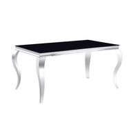 mesa de cristal templado 160cm comedor o cocina negro