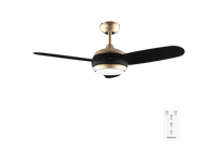 ventilador de techo - cecotec energysilence aero 4265 goldblack luz led mando a distancia temporizador 8 h 3 velocidades aspas 3 oronegro