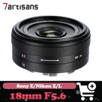 lente 7artisans cookies full frame de 18 mm f56 con enfoque manual para fotografia de humanidades compatible con sony e nikon z panasonic l-mount