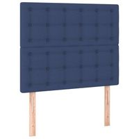 cabecero cama mueble de dormitorio con luces led tela 100 x 5 x 118128 cm azul m020002229