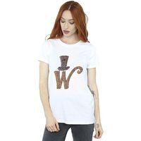 willy wonka camiseta w logo hat para mujer