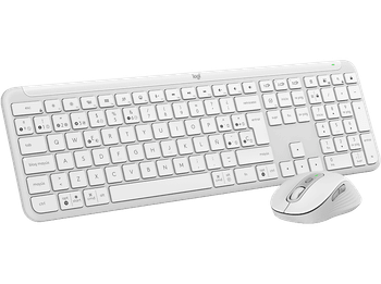 Pack Teclado + Ratón - Logitech MK950, Inalámbrico, Bluetooth/USB, Logi Bolt, Personalizable, Multidispositivo, Accesos directos, Windows/Mac, Blanco