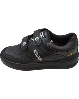 de PAREDES DEPORTIVO VELCRO DE PIEL NEGRO