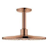 conjunto de ducha de techo grohe rainshower smartactive 310 con brazo 142 mm 2 chorros bronze 26477da0