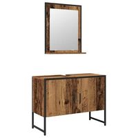 juego de muebles de bano 2 uds marron 80 x 33 x 60 cm vidaxl