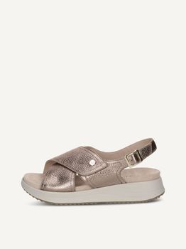 CAPRICE Sandal, brown, made of Leather without heel, Size 36