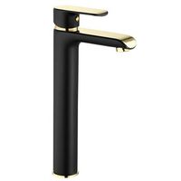 grifo de lavabo rea bloom black gold high