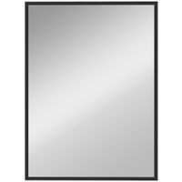 homcom espejo mural rectangular 76x101 cm marco de madera negro ideal para bano salon o dormitorio   aosom espana