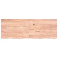 tablero mesa  tablero escritorio madera roble tratada marron claro 140x50x2-4 cm