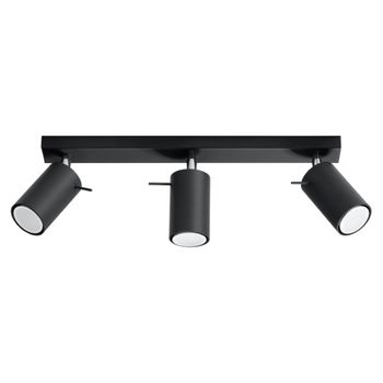 Lámpara de techo negro acero alt. 16 cm