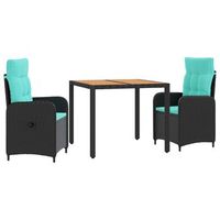 juego de comedor para exteriores 3 uds vidaxl
