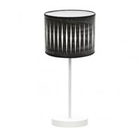 sobremesa piron 1xe14 blancomadera negra 42x17x17 cm marca fabrilamp