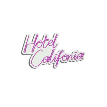 Iluminación Led Decorativa De Plástico Hotel California Rosa 31x51x2 Cm