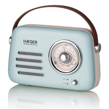 Radio Haeger RB-BLU.002A portátil FM 5 W Bluetooth batería 12 h turquesa