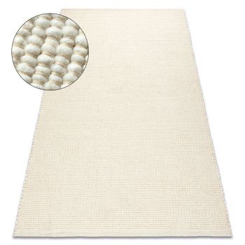 Alfombra Nepal 2100 Naturales, Crema - Lana, De Doble Cara 80x150 Cm