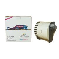 color premium cinta papel termico blanco compatible con brother dk22205
