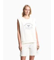 emporio armani para mujer ew003004af19031 sudadera loungewear blanco xs homewear algodon sin mangas  tirantes