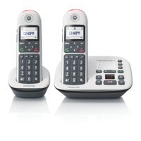 motorola voice cd50   pack telefono fijo inalambrico facil de usar con teclas grandes audio amplificado y marcacion rapida