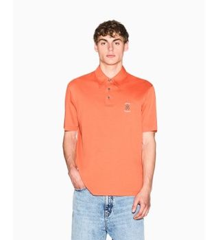 A|X Armani Exchange para hombre. XM002209AF10364U3040 Polo casual naranja óxido (XL), Algodón, Clásico, Manga corta