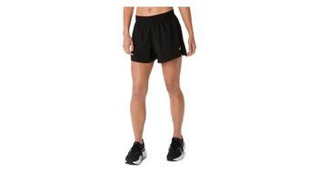 Pantalon corto asics core run 4in negro mujer