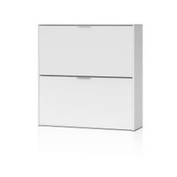 zapatero de 2 puertas abatibles 75x76 cm melamina blanco