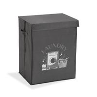 cesto de ropa en poliester gris oscuro