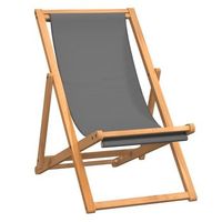 sillon de playa silla de playa plegable madera maciza de teca gris
