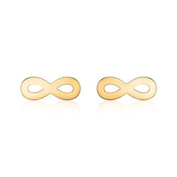 Pendientes infinito para mujer oro 14 quilates