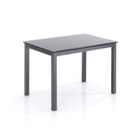 mesa extensible de cristal templado gris cm al76 x l110 x p70