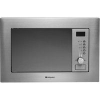 hotpoint mwh1221x built-in microwave with grill - stainless steel stainless steel