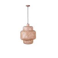 bel air home lampara colgante bora grande madera estilo bohemio diseno natural diametro 30cm altura regulable instalacion sencilla e-27 bombilla no incluida