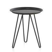 mesa de centro con tapa de metal