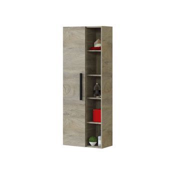 Columna Suspendida Para Baño Con Puerta Y Estantes Prácticos