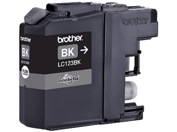 Cartucho de tinta - Brother LC123BK, Negro, 600 páginas, Alto rendimiento