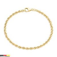 pulsera oro de 8 quilates con eslabones tipo cordon de 33 mm
