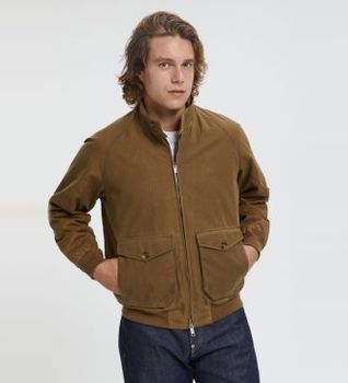 Baracuta para hombre. BRCPS0992UT1998 Chaqueta Waxed G9 Pocket marrón (L), Casual, Algodón