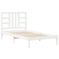 estructura de cama madera maciza de pino blanca 100x200 cm vidaxl