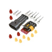 carcasa de conector de cable electrico de 3 patillas superseal kit completo