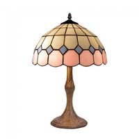 lampara de mesa pink cristal tiffany