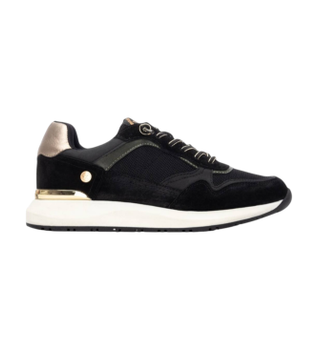Xti para mujer. 14420602-NEGRO Zapatillas 144206 negro (41), 1 a 3cm, Cordones, Casual