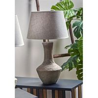 lampara sobremesa papel mache abasi marron 68cms 40dx68 cms